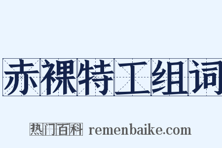 赤裸特工组词是什么意思的图片